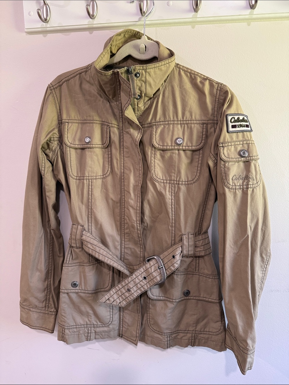 Cabela's Tan Utility Belted Field Jacket